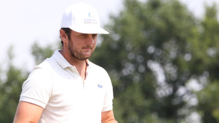 GUYANCOURT, FRANCE, JULY 02, 2015 : Damien Perrier (FRA) at  the golf French Open, European Tour, july 02, 2015, Golf National, Guyancourt, France.のeditorial素材