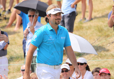 GUYANCOURT , FRANCE, JULY 04, 2015 : Victor Dubuisson  ( fra ) During the third round of the French Open, European golf tour, July 04, 2015 at The golf National, Guyancourt, France.のeditorial素材