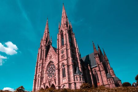 exteriors of reformee saint paul churchの写真素材