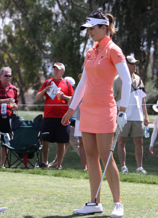 RANCHO MIRAGE, CALIFORNIA - APRIL 04, 2015 : Sangra Gal of germany at the ANA inspiration golf tournament on LPGA Tour, April 04, 2015 at The Mission Hills country club, Rancho Mirage, Californiaのeditorial素材