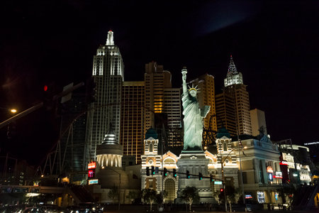 LAS VEGAS, NEVADA - APRIL 08, 2015 : on the Strip, Las Vegas boulevard, april 08, 2015, in Las Vegas, Nevada, united statesのeditorial素材