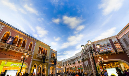 LAS VEGAS, NEVADA - APRIL 06, 2015 : interiors and details of the Venetian hotel, in Las Vegas, Nevada, united statesのeditorial素材