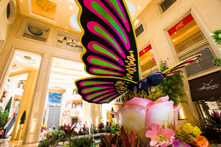 LAS VEGAS, NEVADA - APRIL 06, 2015 : interiors and details of the Venetian hotel, in Las Vegas, Nevada, united statesのeditorial素材