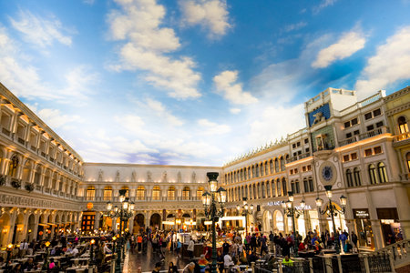 LAS VEGAS, NEVADA - APRIL 06, 2015 : interiors and details of the Venetian hotel, in Las Vegas, Nevada, united statesのeditorial素材