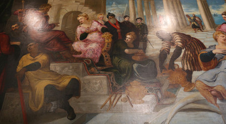 CHENONCEAUX, FRANCE, JULY 07, 2015 : interiors and architectural details of Chateau de Chenonceau, july 07, 2015, in Chenonceaux, Franceのeditorial素材