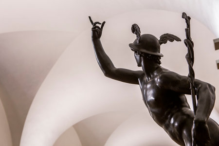 FLORENCE, ITALY, OCTOBER 28, 2015 : Statues in the Bargello, october 28, 2015 in Florence, Italyのeditorial素材