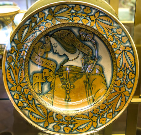 FLORENCE, ITALY, OCTOBER 28, 2015 : interiors and details of the Bargello, october 28, 2015 in Florence, Italyのeditorial素材