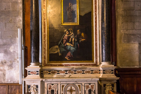 LUCCA, ITALY, JUNE 07, 2016: architectural details of San Michele in foro church, june 07, 2016 in Lucca, Tuscany, Italyのeditorial素材