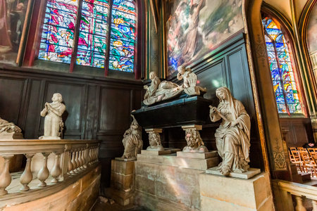 PARIS, FRANCE, SEPTEMBER 07, 2016: interiors and details of Saint-Gervais church, september 07, 2016, in Paris, Franceのeditorial素材