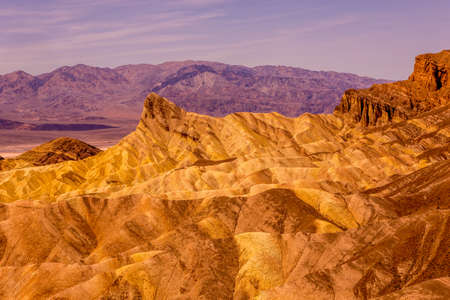 Zabriskie Point, Death Valley, California, USAの写真素材
