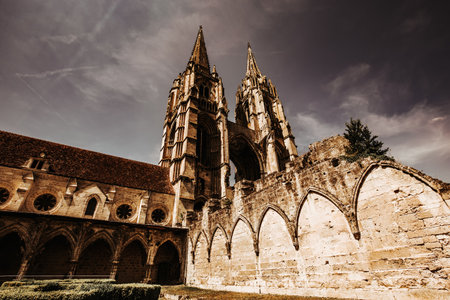 SOISSONS, FRANCE, AUGUST 14, 2016: Saint jean des vignes abbey, august 14, 2016 in Soissons, Aisne, Franceのeditorial素材