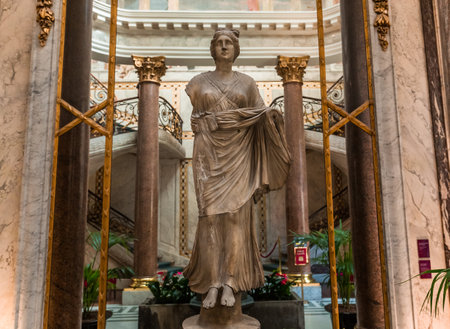 PARIS, FRANCE, MARCH 21, 2019: interiors of Jacquemard Andre museum, march 21, 2019, in Paris, Franceのeditorial素材