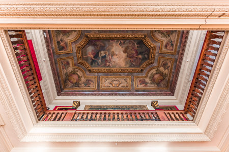 PARIS, FRANCE, MARCH 21, 2019: interiors of Jacquemard Andre museum, march 21, 2019, in Paris, Franceのeditorial素材