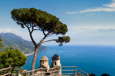 Coastline in Ravello, over the gulf of Salerno, Amalfi coast, italyの写真素材