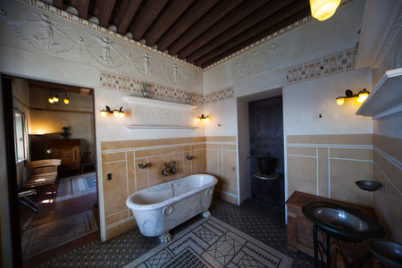 BEAULIEU SUR MER FRANCE APRIL 24, 2013, Villa Kerylos in Beaulieu sur Mer is a Greek style property built in the early 1900s by French archaeologist Theodore Reinach ,,のeditorial素材