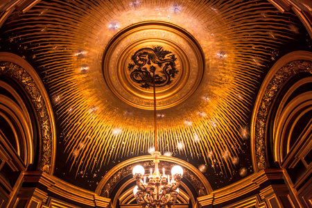 PARIS, france, DECEMBER 22: An interior view of Opera de Paris, Palais Garnier, Paris Opera house shown on December 22, 2012 in Paris, franceのeditorial素材