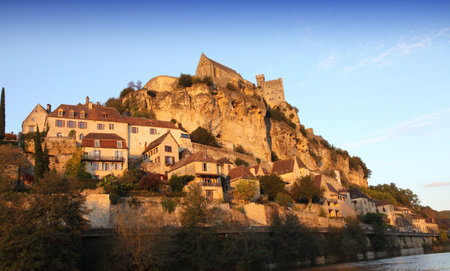 Village of Beynac, Dordogne, Franceの写真素材