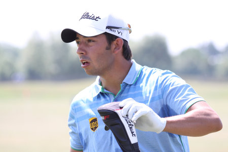 Paris, france, july 04, 2010: golfer in action at the French open 2010のeditorial素材