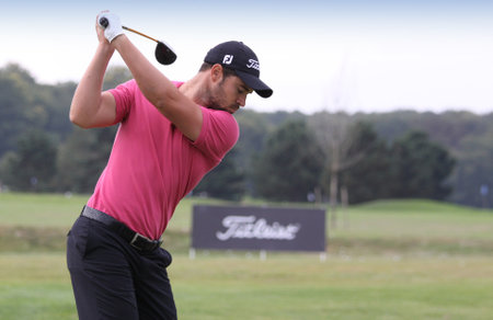 Paris, France, October 5, 2010: golfer in action at the Severiano Ballesteros trophy 2010のeditorial素材