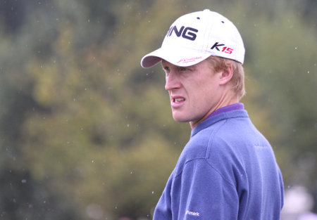 Paris, France, October 5, 2010: golfer in action at the Severiano Ballesteros trophy 2010のeditorial素材