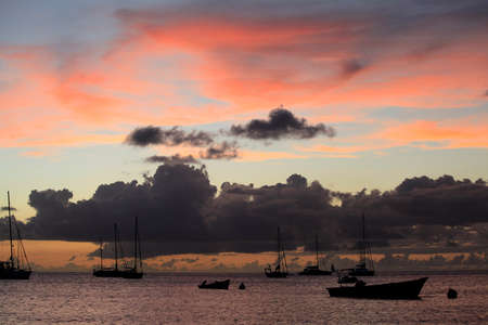 Fort de Francecity Bay, Atlantic Ocean, Martinique, West Indies, Franceの写真素材