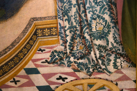 SIENA, ITALY, JUNE 14, 2016: interiors and architectural decors of the duomo, Siena cathedral, Tusacnyのeditorial素材