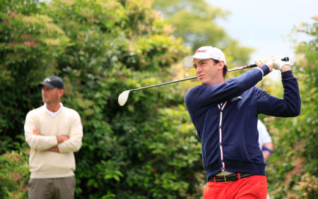 Paris, france, june 18, 2012: golfer in action at the French open 2012のeditorial素材