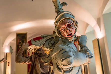 SALEM, BAVARIA, GERMANY, JUNE 07, 2022: architectural decors, by various anonymous artists, 18th century, in Salem abbey church, near Konstanz lakeのeditorial素材