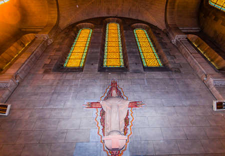 BRIARE, LOIRET, FRANCE, MAY 06, 2022: interiors and architectural details of Saint Etienne churchのeditorial素材