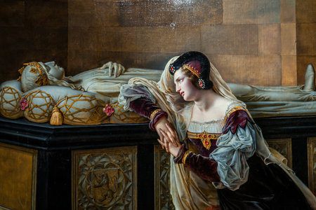 BLOIS, FRANCE, APRIL 18, 2023 , Valentine of Milan, masterpiece by painter Coupin de la Couperie, 19th century, in castle royal of Bloisのeditorial素材