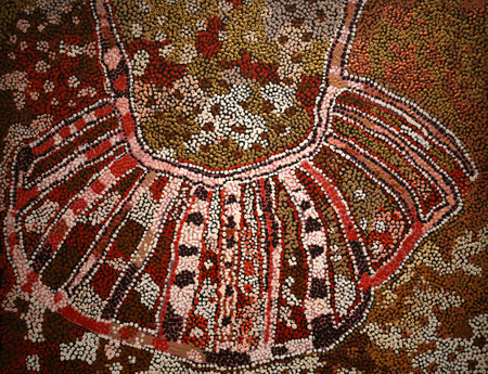 aboriginal paintings from various australian artistsのeditorial素材