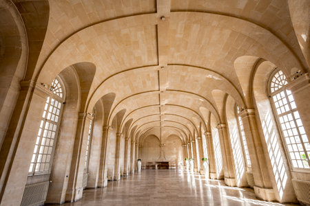 CAEN, CALVADOS, NORMANDY, FRANCE, MAY 15, 2024: interiors and architectural details of men's abbey, also known as Abbaye aux Hommesのeditorial素材