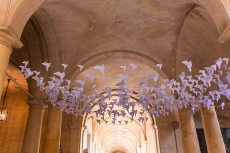 CAEN, CALVADOS, NORMANDY, FRANCE, MAY 16, 2024: architectural details of ladies abbey, also known as Abbaye aux damesのeditorial素材