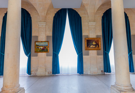 CAEN, CALVADOS, NORMANDY, FRANCE, MAY 16, 2024: architectural details of ladies abbey, also known as Abbaye aux damesのeditorial素材