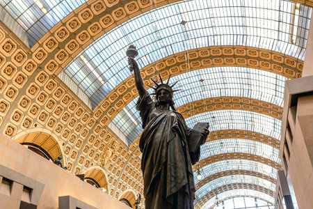 PARIS, FRANCE, NOVEMBER 22, 2023: architectural details of the Orsay museumのeditorial素材