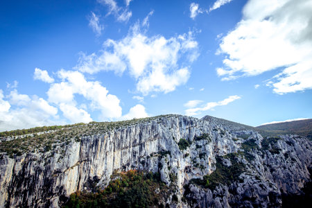 great canyon of the Verdon river, in Provence Alps, South of Franceの写真素材