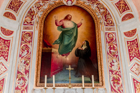LYON, RHONE, FRANCE, OCTOBER 15, 2024: interiors and architectural details of Saint Bruno des chartreux churchのeditorial素材