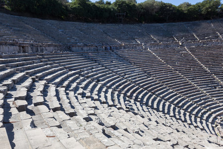 EPIDAURUS, GREECE, SEPTEMBER 12, 2017: Ancient theater of Epidaurus, September 12, 2017, in Argolis, peloponnese, Greeceの写真素材