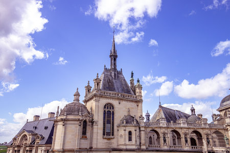 CHANTILLY, OISE, FRANCE SEPTEMBER 15, 2025: exteriors architectural decors of Chateau de Chantillyの写真素材