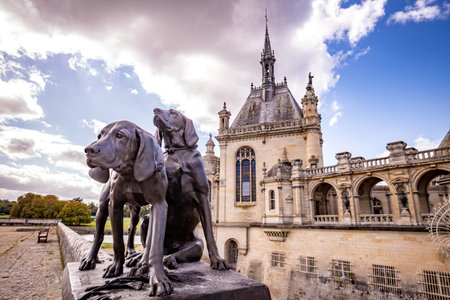 CHANTILLY, OISE, FRANCE SEPTEMBER 15, 2025: exteriors architectural decors of Chateau de Chantillyの写真素材