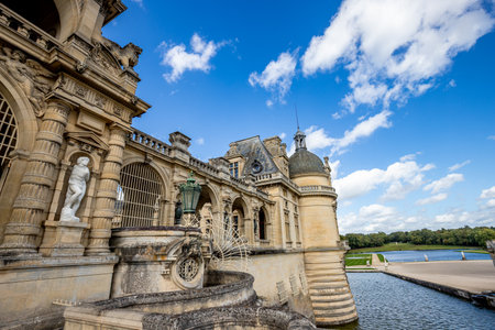 CHANTILLY, OISE, FRANCE SEPTEMBER 15, 2025: exteriors architectural decors of Chateau de Chantillyの写真素材