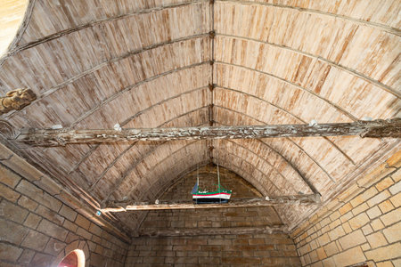 PENMARCH, FINISTERE, BRITTANY, FRANCE, JUNE 24, 2025 Interiors and architectural details of Notre-Dame-de-la-Joie Chapelのeditorial素材