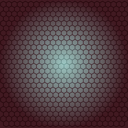 Hexagonal pattern on a dark gradient background with a glowing center, for a futuristic design or...
