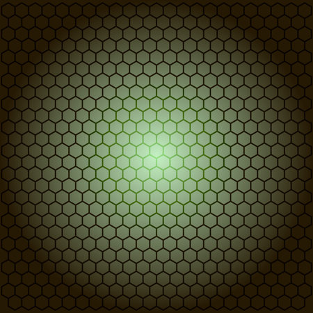 Hexagonal cells background green gradient effect bright center for designs use case modern...