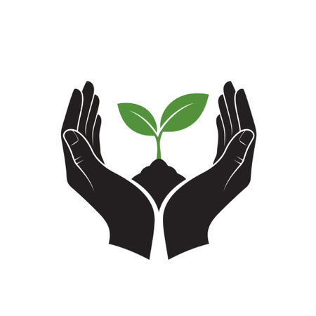 This image represents the concept of nurturing and protecting new life, highlighting the importance of environmental stewardship and sustainable practices.のイラスト素材