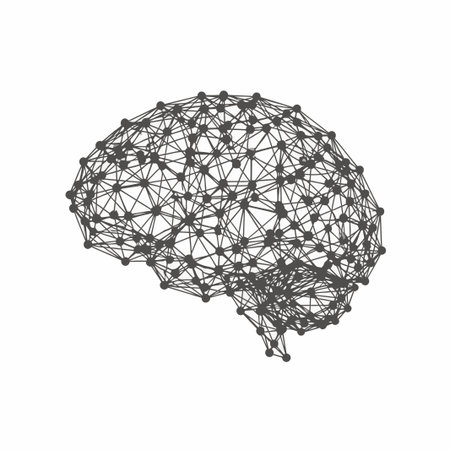 An abstract brain network illustration, symbolizing artificial intelligence, neural connections, and...