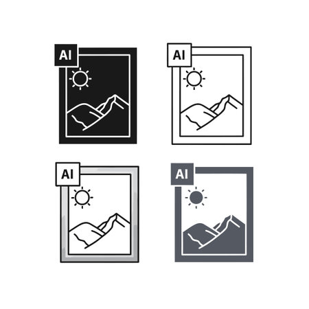 AI image file format icons symbolize artificial intelligence, machine learning, and the future of...