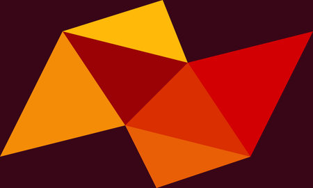 A minimalist digital illustration featuring a cluster of geometric triangles in varying shades of...