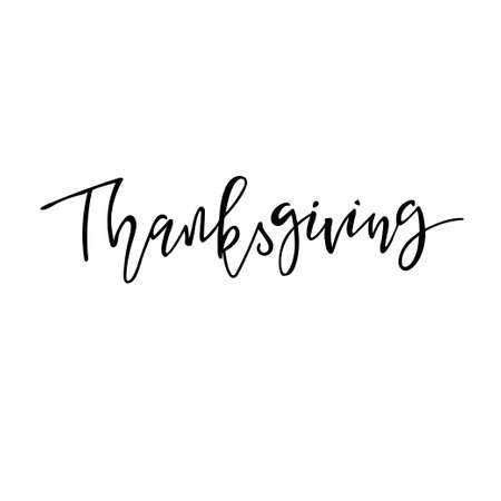 Thanksgiving day isolated handdrawn lettering vector EPS10のイラスト素材