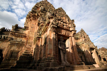 Prasat Hin Phanom Rung ( Phanom Rung Stone Castle), is a Khmer temple complex set on the rim of an extinct volcano at 402 metres (1,319 ft) elevation at Phanom Rung Historical Parkの写真素材
